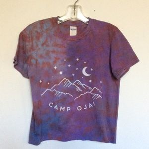 Starry Night Tie Dye Crop t shirt